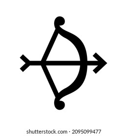 bow and arrow icon or logo isolated sign symbol vector illustration - high quality black style vector icons
