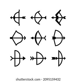 bow and arrow icon or logo isolated sign symbol vector illustration - Collection of high quality black style vector icons
