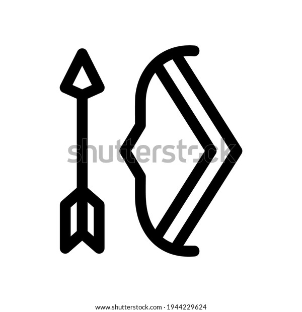 bow and arrow\
icon or logo isolated sign symbol vector illustration - high\
quality black style vector\
icons\
