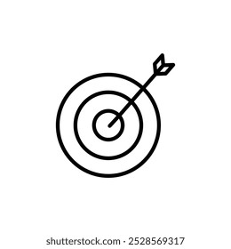 Bow and arrow icon representing archery or aiming sports.