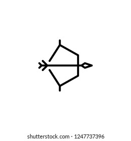 Bow and arrow icon. Target sign