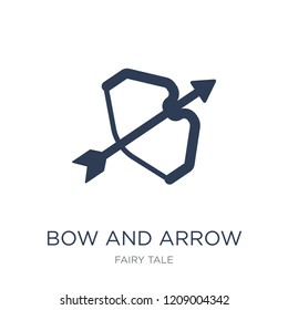 Bow and arrow icon. Trendy flat vector Bow and arrow icon on white background from Fairy Tale collection, vector illustration can be use for web and mobile, eps10