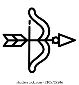 Bow and arrow icon vector eps. Bow and arrow illustration