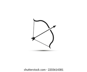 Bow, Pfeilsymbol. Vektorgrafik.