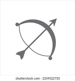 bow and arrow icon vector, illustration, symbol