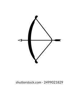 Diseño de logotipo de Ilustración vectorial de icono de arco y flecha