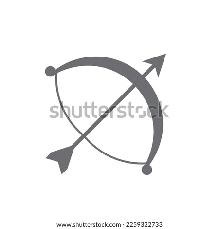 bow and arrow icon vector, illustration, symbol