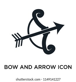 Bow and arrow icon vector isolated on white background for your web and mobile app design, Bow and arrow logo concept