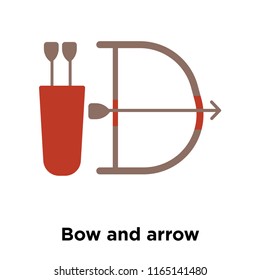 Bow and arrow icon vector isolated on white background, Bow and arrow transparent sign , historical stone age symbols