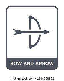 bow and arrow icon vector on white background, bow and arrow trendy filled icons from Stone age collection, bow and arrow vector illustration