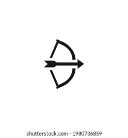 Bow and arrow icon vector on a white background