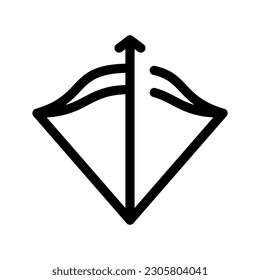 Abbildung des Vektorsymbol-Designs von Bow und Pfeil