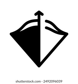 Bow And Arrow Icon Vector Symbol Design Illustration