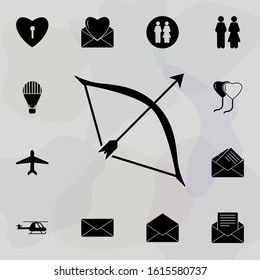 Bow and arrow icon. Web icons universal set for web and mobile