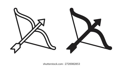 Iconos de flecha de arco de color negro en varios estilos