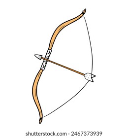 bow and arrow illustration isolated vector