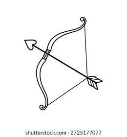 Vector de ilustración de arco y flecha
