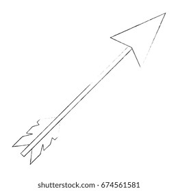 Bow arrow isolated