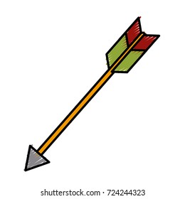 Bow arrow isolated