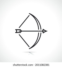 bow and arrow line icon