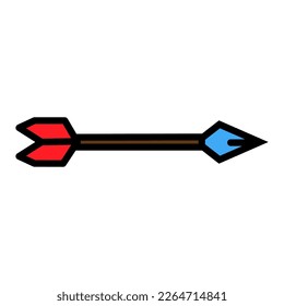 Doblar línea de flecha aislada sobre fondo blanco. Icono delgado plano negro sobre el estilo de contorno moderno. Símbolo lineal y trazo editable. Ilustración vectorial de trazo simple y píxel perfecto
