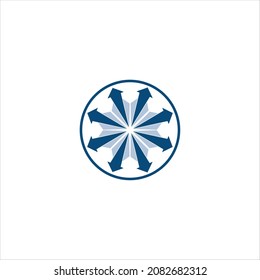 bow arrow logo vector template target