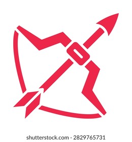 Bow Arrow modern flat handsome vector illustration colorful background.eps