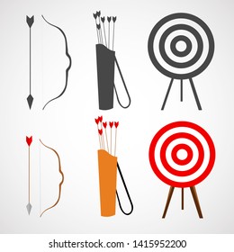 Bow and arrow, olchan for the bow,  quiver, aimed shooting