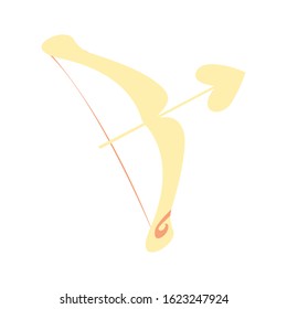 bow with arrow on white background vector illustration design