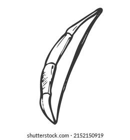 Doblar con flecha sobre el fondo blanco. Ilustración vectorial.