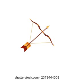 bow and arrow on white background, vector illustration