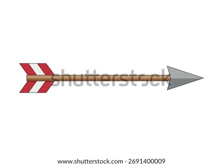 Bow arrow on white background