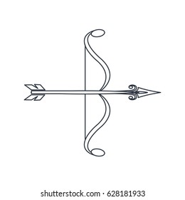 bow arrow ornate decorative element line