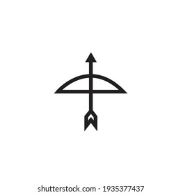 Bow and Arrow outline icon. Vector illustration on white background. use for web and mobile application.