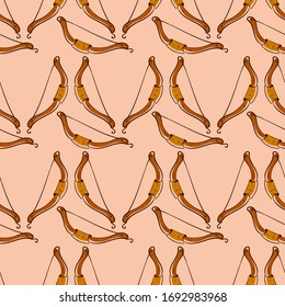 Bow and arrow pattern, illustration, vector on white background