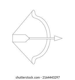 Bow and arrow pictogram vector illustration.