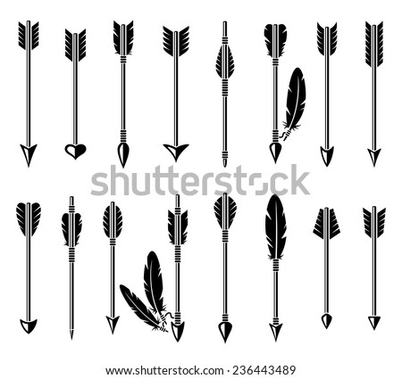 Bow Arrow Set Vector Stock Vector (Royalty Free) 236443489 - Shutterstock