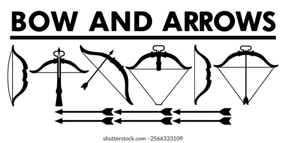 Bow And Arrow Silhouette vector