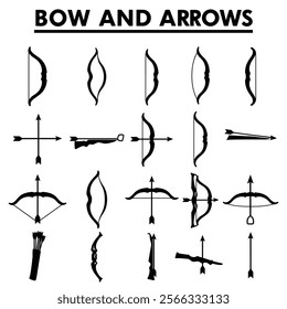 Bow And Arrow Silhouette vector