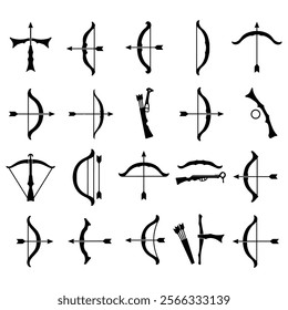 Bow And Arrow Silhouette vector