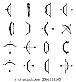 Bow And Arrow Silhouette vector