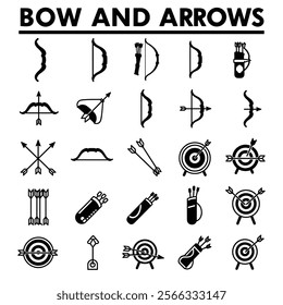 Bow And Arrow Silhouette vector