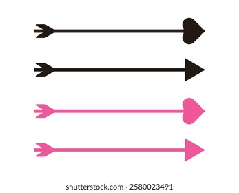 bow arrow symbol design vector illustration on transparent background