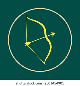 Bow and arrow trendy icon able abstract beautiful vector illustration colorful artwork design.eps