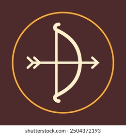 Bow and arrow trendy icon clever abstract vector illustration colorful artwork beautiful design.eps