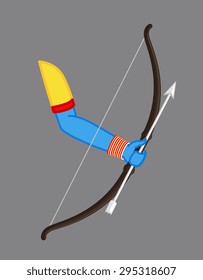 Bow Arrow Vector - Hindu Mythological Weapon