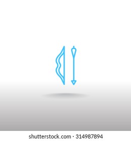 Bow and Arrow - Vector icon