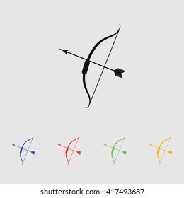 Bow arrow vector icon