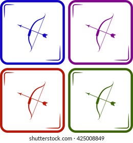Bow arrow vector icon