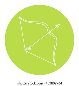 Bow and arrow vector icon